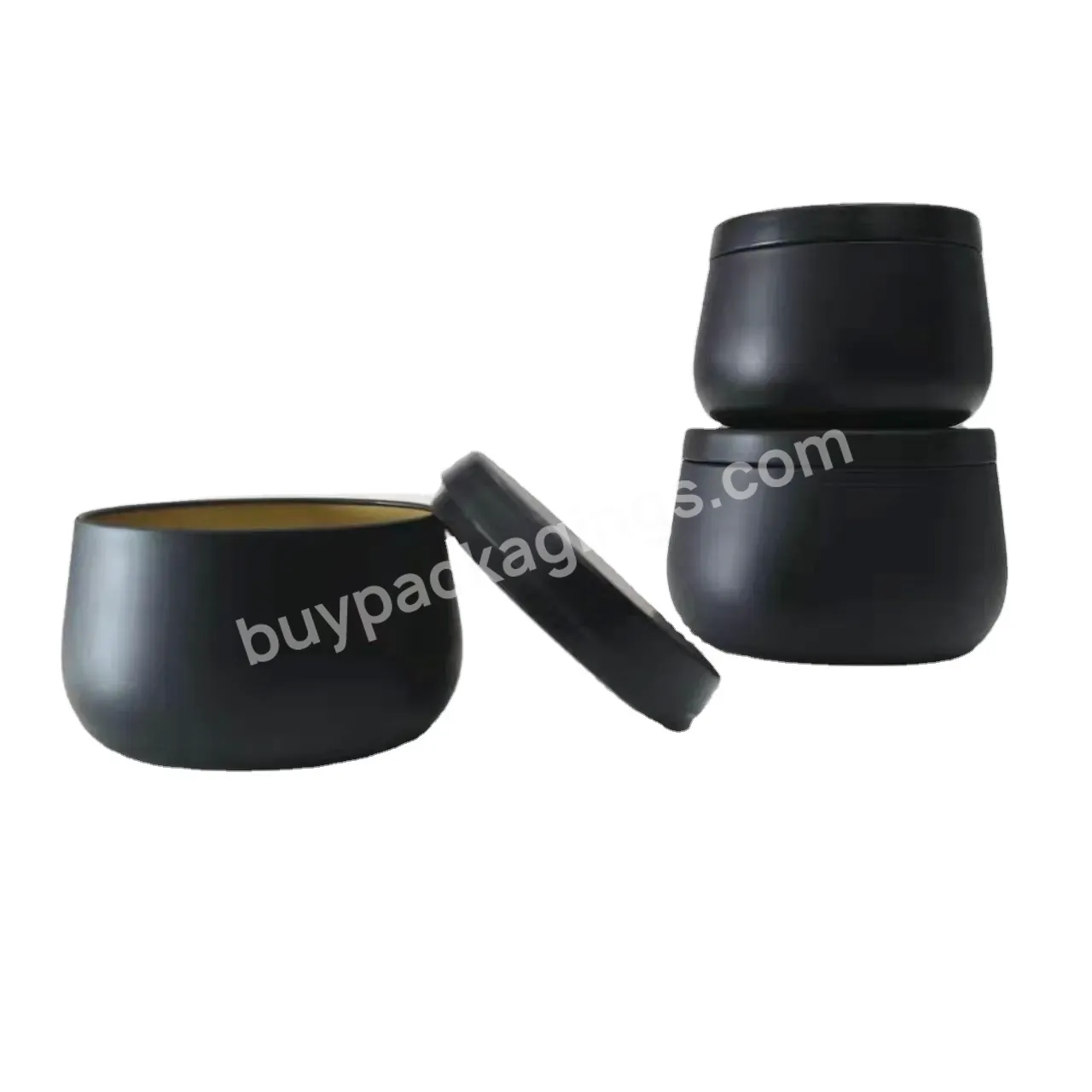 Luxury Candle Tin 4oz 8oz Bowl Shape Candle Tin With Lid Gold White Red Teal Blue Black Candle Jars In Bulk Wholesale