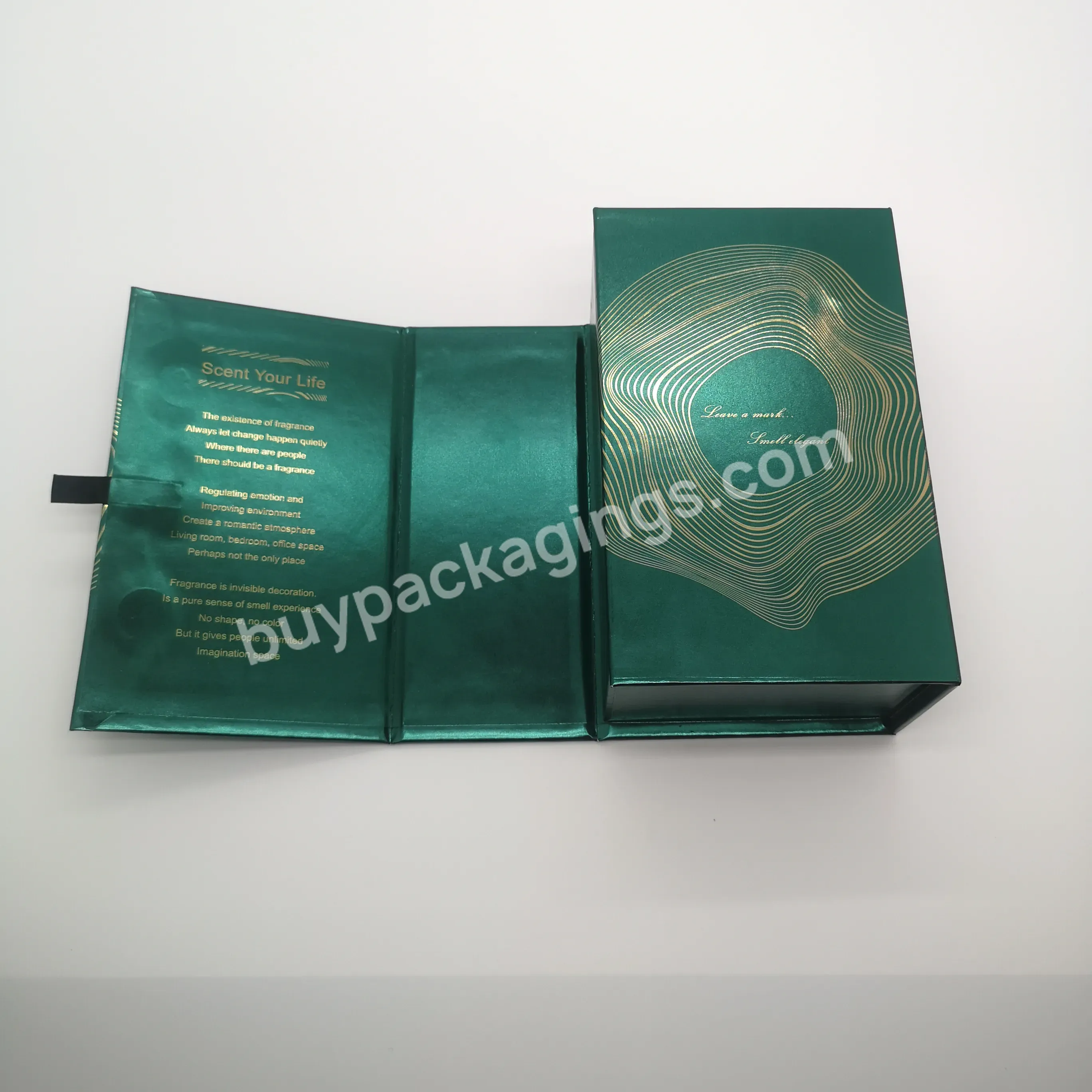 Luxury Cardboard Rectangular Magnetic Flip Lid Gift Packaging Box With Printed Logo