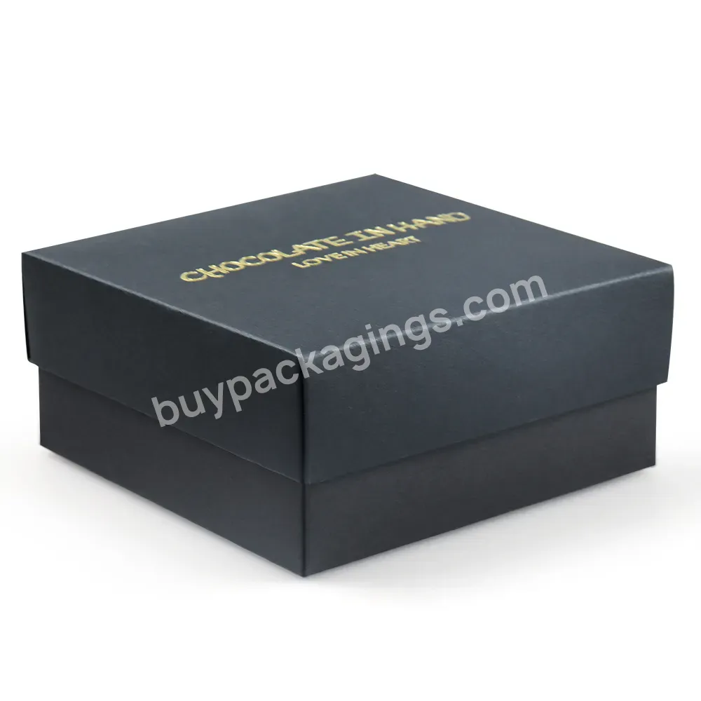 Luxury Chocolate Boxes Kraft Box Chocolate Packaging Box Packaging Custom Black Kraft Paper Candy Packaging Food Container Oem