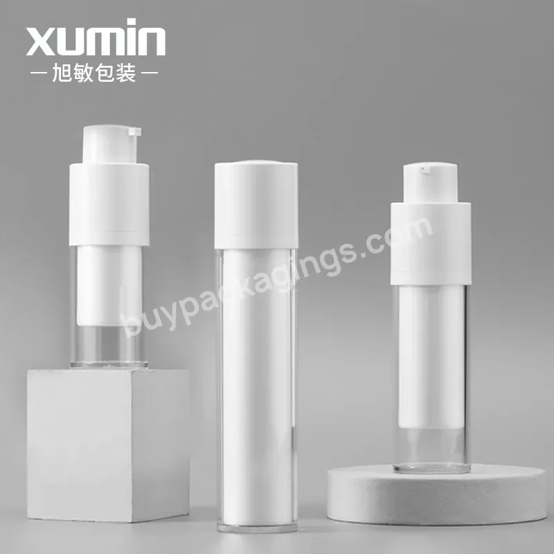 Luxury Clear Airless Bottle 15ml 30ml 50ml For Airless Pump Bottles Cosmetic 30 Ml Support Refillable And 1oz Custom Logo