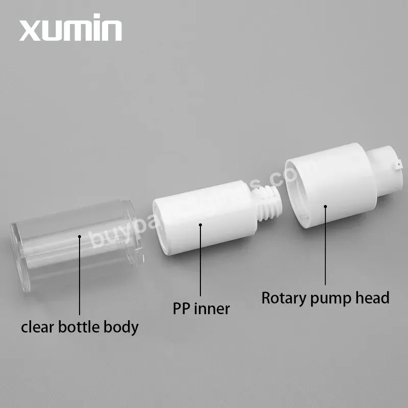 Luxury Clear Airless Bottle 15ml 30ml 50ml For Airless Pump Bottles Cosmetic 30 Ml Support Refillable And 1oz Custom Logo