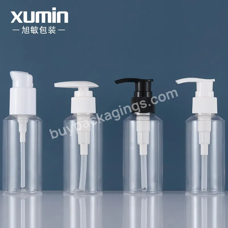 Luxury Clear Body Lotion Pet Bottle 100ml Face Wash Pump Bottle Empty Bottles Designs For Body Lotions