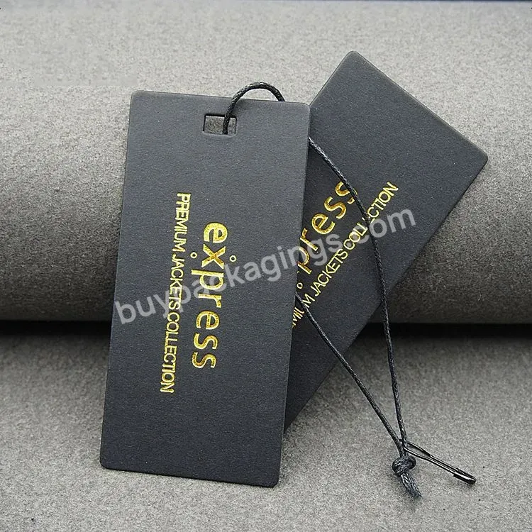 Luxury Clothing Hang Customize Logo Tag China Garment Accessories Coated Paper