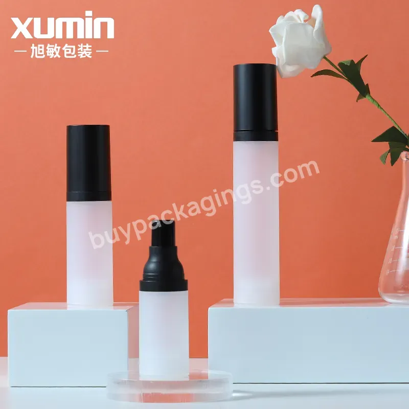 Luxury Cosmetic 20ml 30ml 50ml Black Airless Pump Bottle Lotion Container Bottle