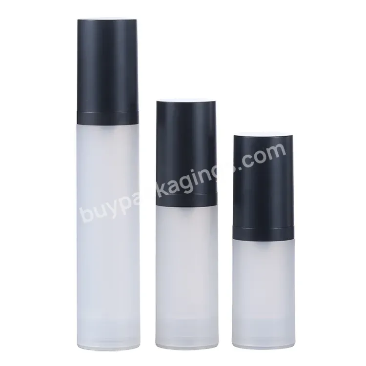 Luxury Cosmetic 20ml 30ml 50ml Black Airless Pump Bottle Lotion Container Bottle