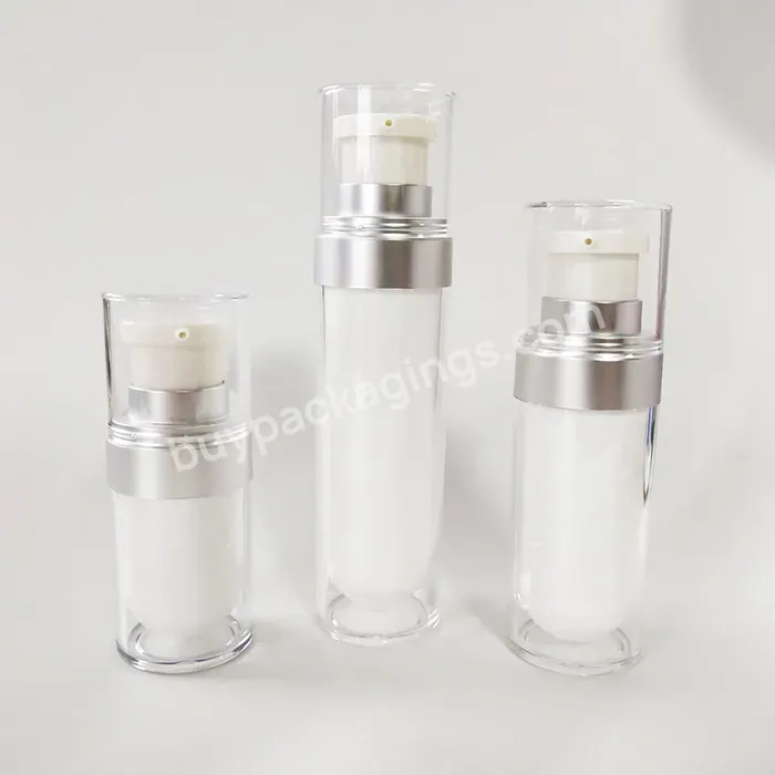 Luxury Cosmetic Airless Dispenser Pump Bottle Acrylic Airless Lotion Pump Bottle 50ml