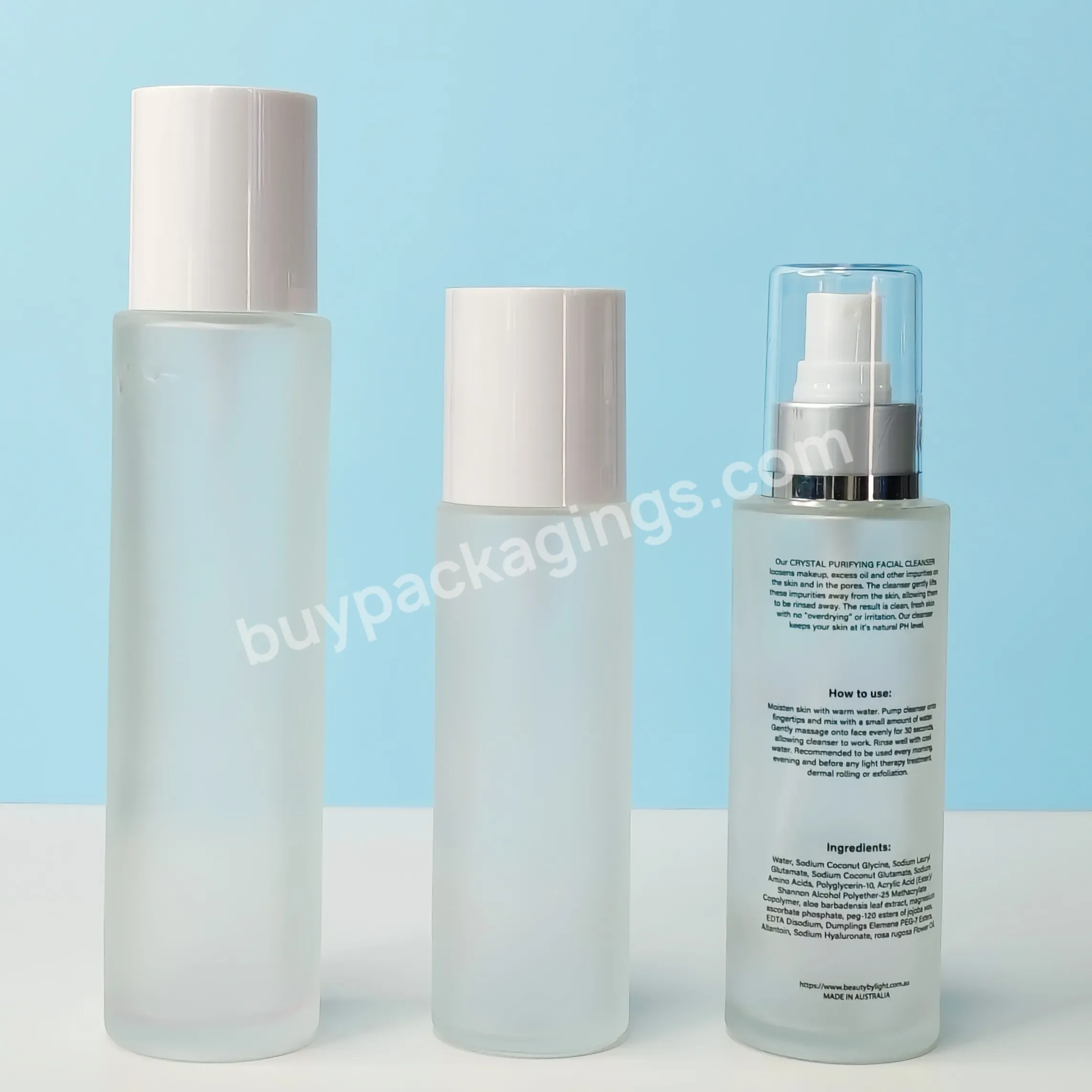 Luxury Cosmetic Bottle Suppliers 30ml 50ml 100ml 150ml Forested Lotion Package Glass Bottle