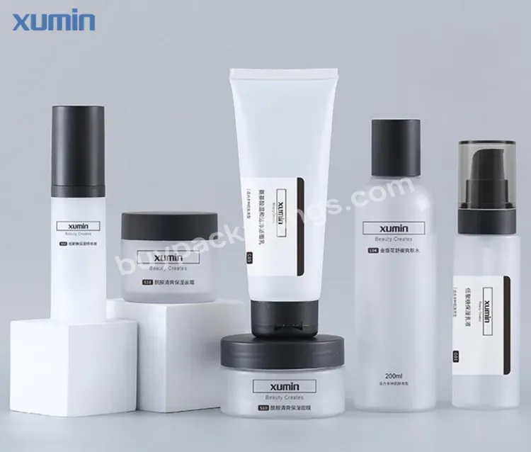 Luxury Cosmetic Container 30g 200g 50g 100g Pet Cosmetic Bottle Jar Tube Travel Bottle Set Plastic Pump Cream Cosmetic Bottle