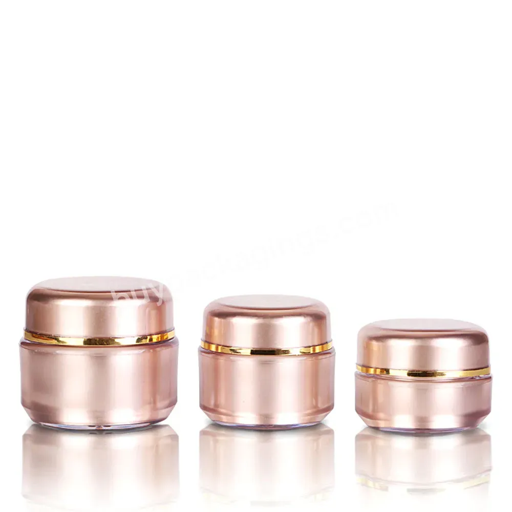 Luxury Cosmetic Container Elegant Luxury Coral Plastps Eye Cream Facial-pack 20g 30g 40g Double Wall Cosmetic Plastic Cream Jar