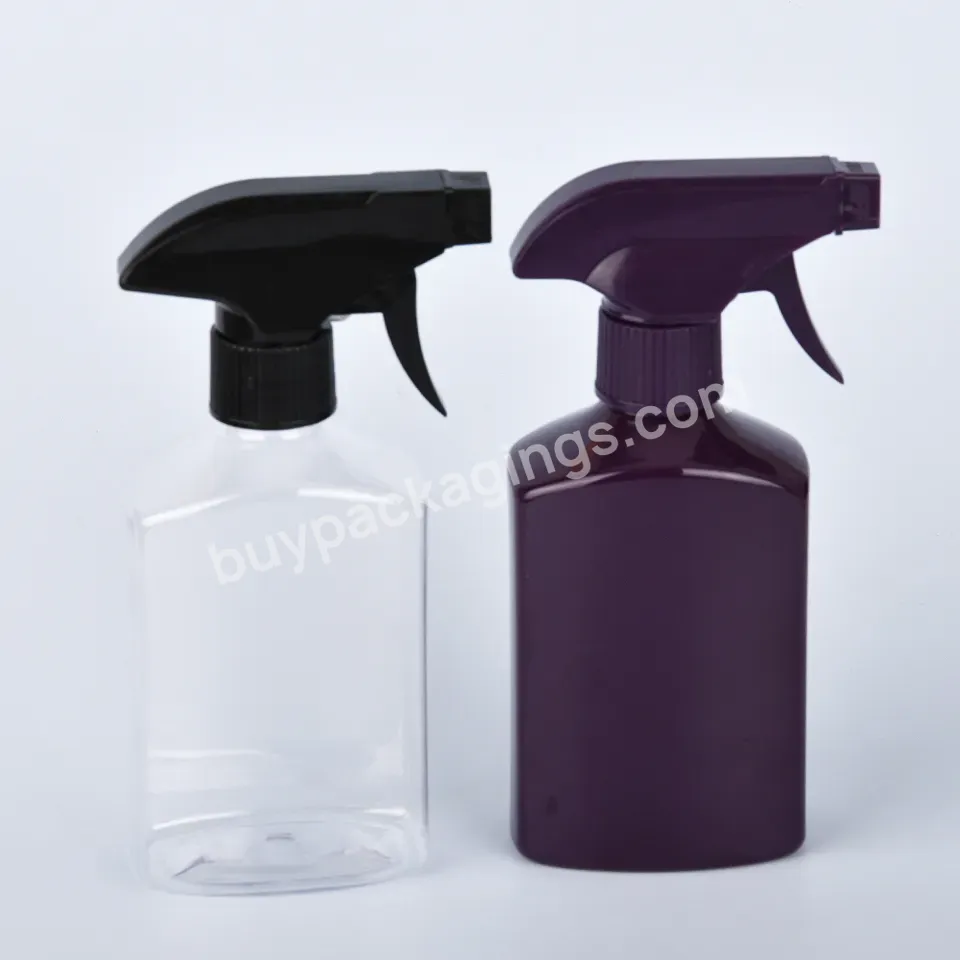 Luxury Cosmetic Container Purple Pet Flat Shape Plastic Cosmetic Spray Liquid Soap Pump Sprayer Toner Sanitizer Spray Bottle