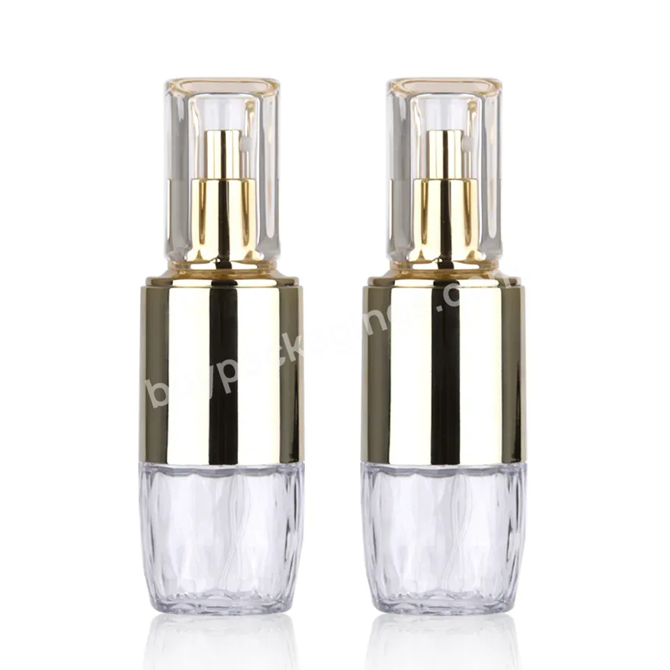 Luxury Cosmetic Container Unique Skin Care Packaging Perfume Spray Bottle Golden Cap Free Sample Lotion Bottle