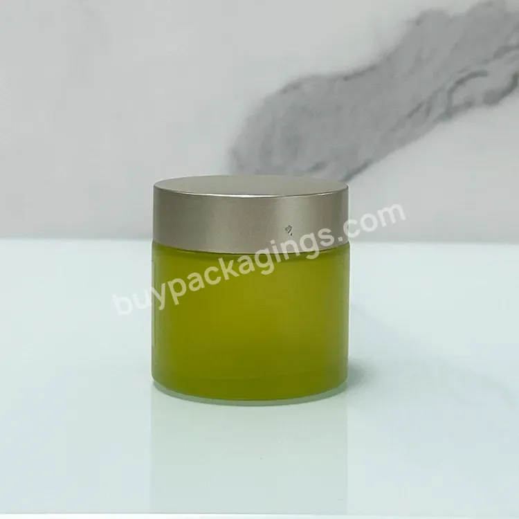 Luxury Cosmetic Containers 30g 50g Green Cream Jar For Glass Cosmetic Jar 15g