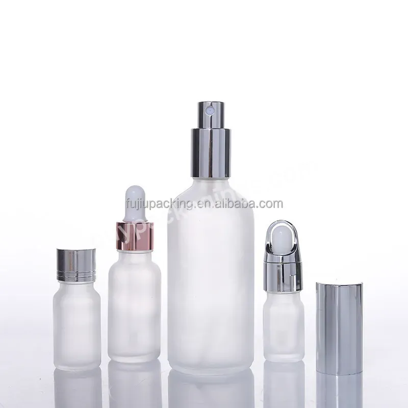 Luxury Cosmetic Containers And Packaging 30ml 60ml 120ml Bottle Oil Dropper Bottle Matte Glass Bottles For Cosmetics