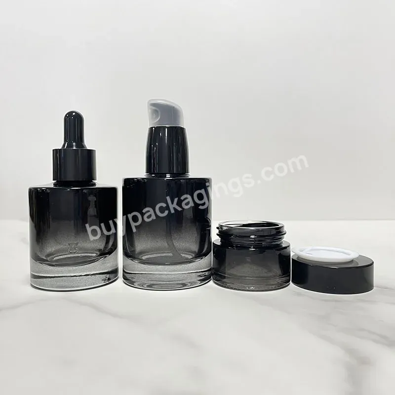 Luxury Cosmetic Containers And Packaging Spray Pump Dropper Empty Cream Essential Oil Thick Bottom Glass Bottle