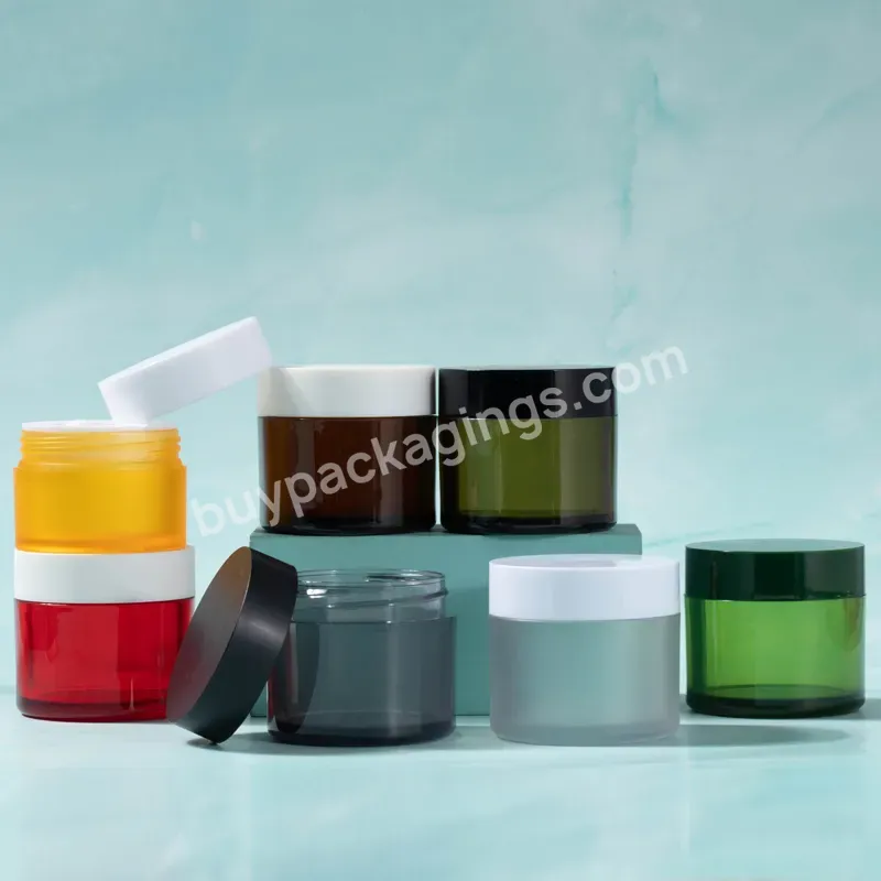 Luxury Cosmetic Face Cream Plastic Container30g 30ml Matte Black White Red Green Plastic Jar With Pp Gasket