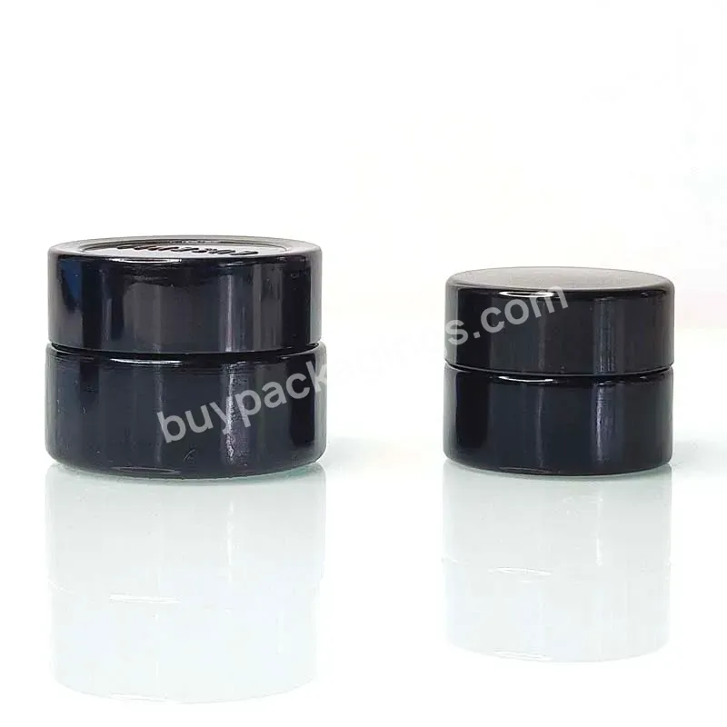 Luxury Cosmetic Package Empty Dark Uv Proof Wide Mouth Cream Airtight Canister Violet Glass Jar