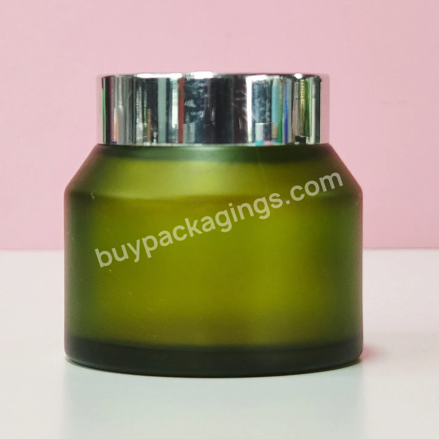 Luxury Cosmetic Packaging Glass Face Cream Forested Green 15g 30g 50g Body Butter Eye Cream Skincare Glass Jar - Buy Glass Jar Cosmetic Luxury,Low Profile Cosmetic Glass Jar,Technology Good Price Glass Jar Cosmetics Cream.