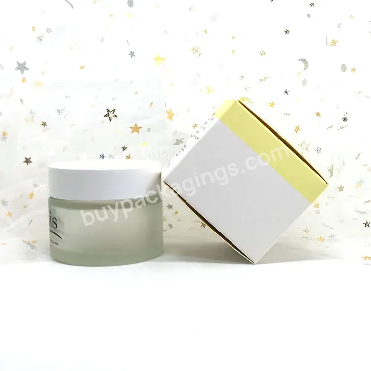 Luxury Cosmetic Packaging Glass Jar 5g 10g 20g 30g 50g 100g 120g 200g Frosted Cosmetic Jar Custom Logo Frosted Cream Jar