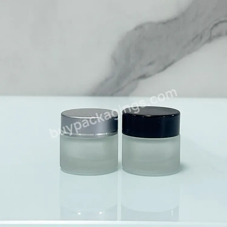 Luxury Cosmetic Packaging Glass Jar 5g 10g 20g 30g 50g 100g 120g 200g Frosted Cosmetic Jar Custom Logo Frosted Cream Jar - Buy Glass Jar,Frosted Cosmetic Jar,Frosted Cream Jar.