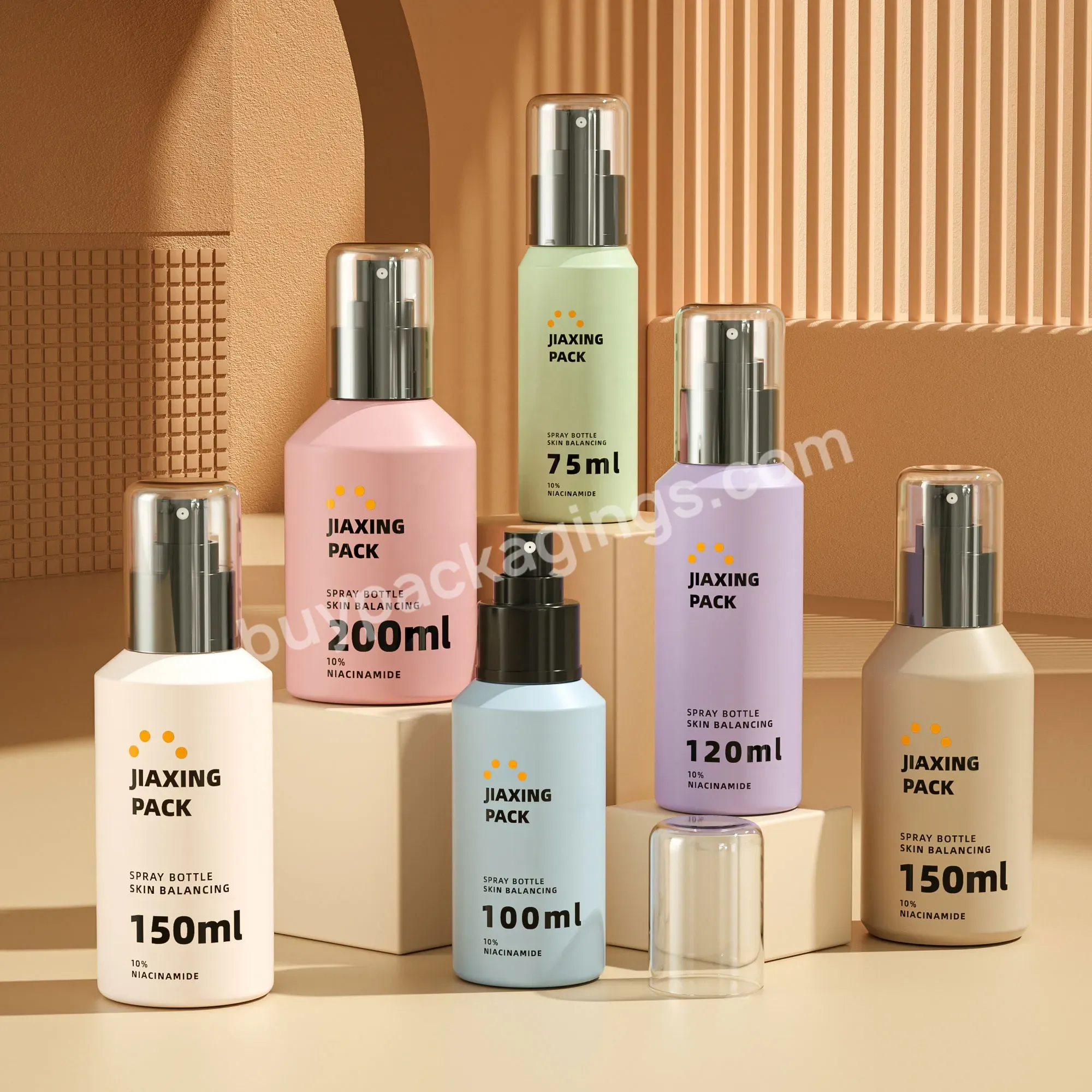 Luxury Cosmetic Packaging Plastics Body Misty Spray Bottle Lotion Toner Bottle With Mist Spray Pump For Skin Care Package