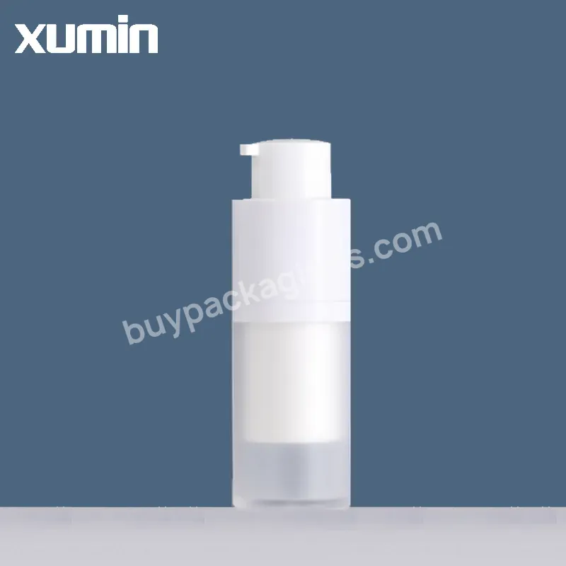 Luxury Cosmetic Refilled Airless Bottle 15ml 30ml 50ml Frosted Plastic Pump Bottle For Body Lotion Bottles