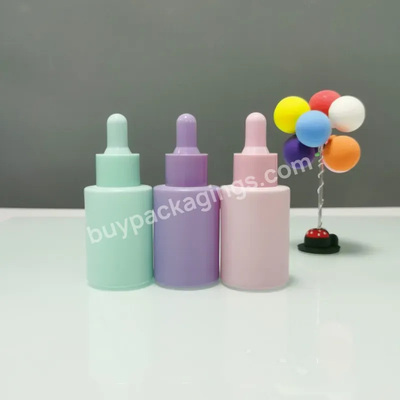 Luxury Cosmetic Skin Care Packing Flat Shoulder Glass Dropper Bottle 10ml 15 Ml 30 Ml Bottle With Dropper