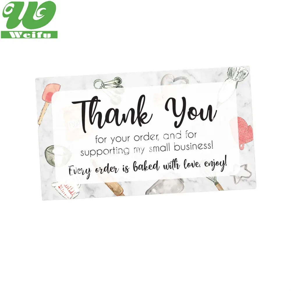 Luxury Custom 800g Thick Paper Thank You Post Card With Foil Logo