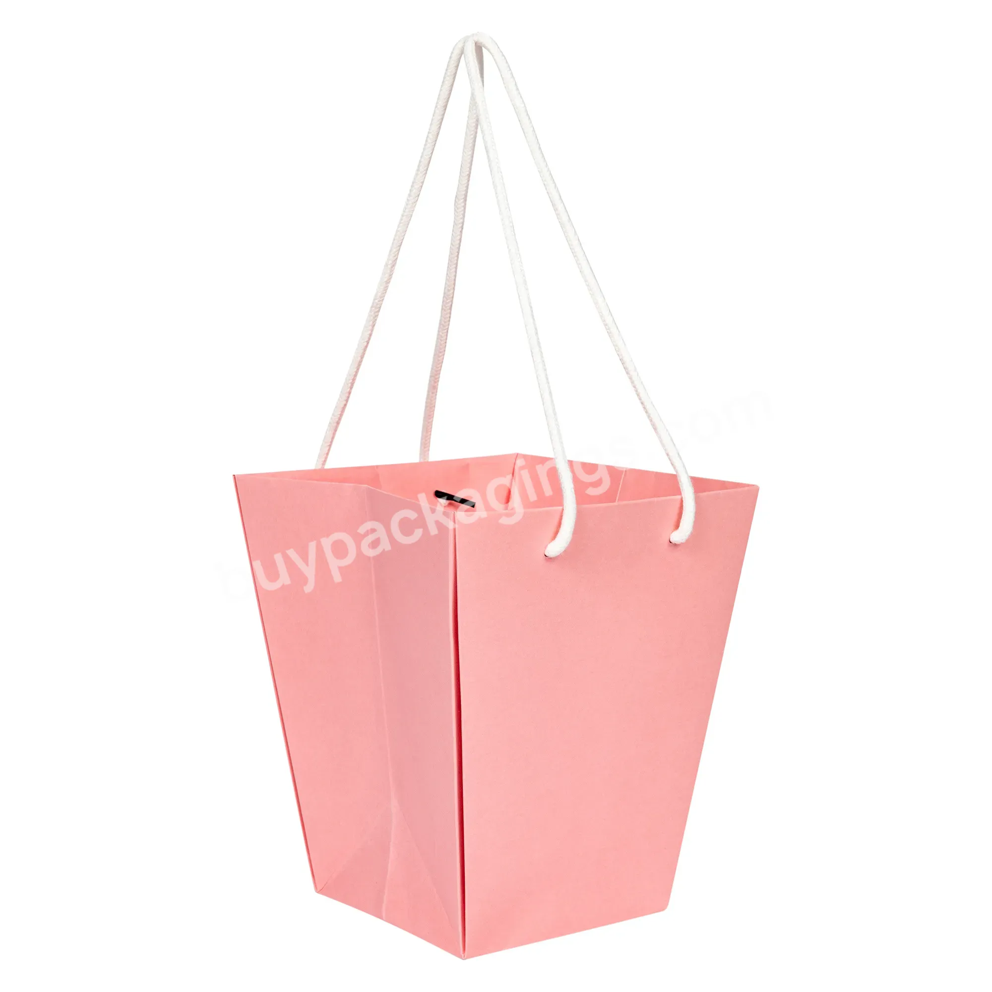 Luxury Custom And Recycled Flower Packaging Paper Bag Kraft Paper Bags Cheap Paper Bag
