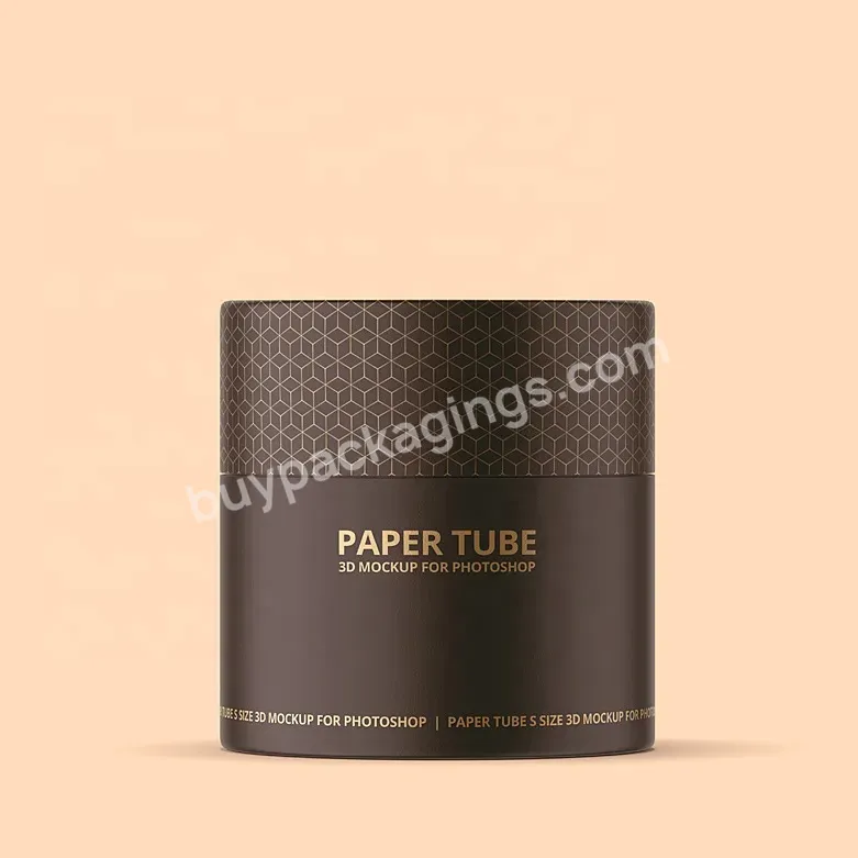 Luxury Custom Black Kraft Round Box Packaging Paper Candle Box Cardboard Tube Packaging