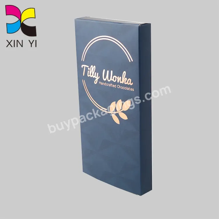 Luxury Custom Candy Boxes Hot Stamping Gold Foil Food Packaging Chocolate Bar Box