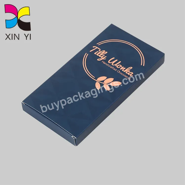 Luxury Custom Candy Boxes Hot Stamping Gold Foil Food Packaging Chocolate Bar Box