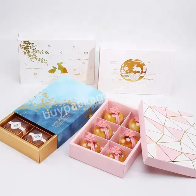 Luxury Custom Chocolate Cookie Cardboard Packaging Drawer Sleeve Cover And Tray Box With Dividers