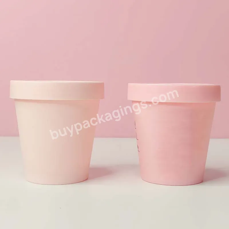 Luxury Custom Cosmetic Packaging 50g 100g 200g 250g Pp Plastic Pink Face Cream Body Scrub Jar