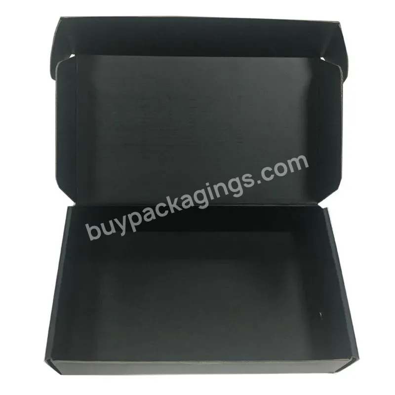Luxury Custom Design Corrugated Paper Black Cosmetics Packaging Box