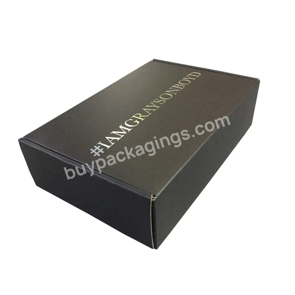Luxury Custom Design Corrugated Paper Black Cosmetics Packaging Box