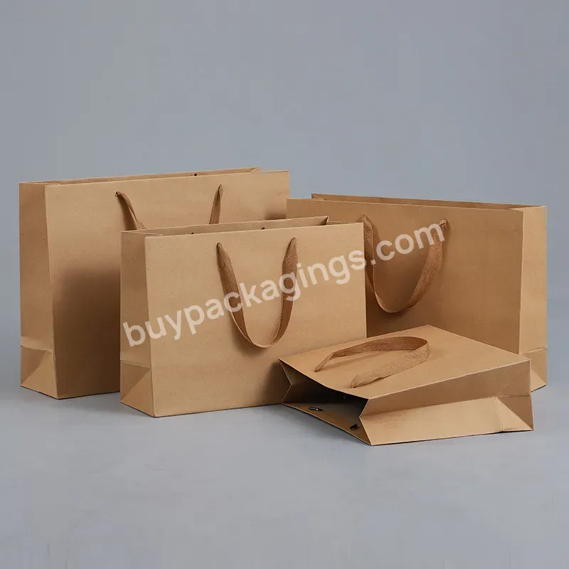 Luxury Custom Design Logo Printing Wholesale Eco Friendly Shopping Packaging Cardboard Kraft Paper Bags With Handle