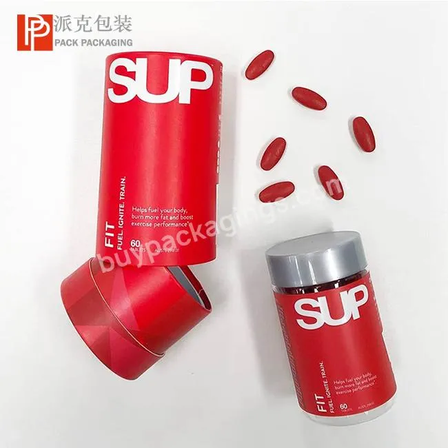 Luxury custom Food Grade Paper Tube Packaging for Capsule