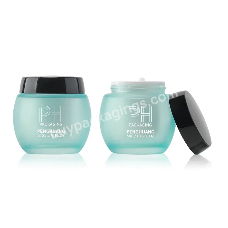 Luxury Custom Glass Face Cream Jar Container Moisture 120g 50g 30g Personal Skincare Jars Glass Cosmetic