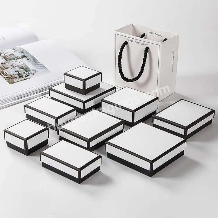Luxury Custom Logo Blue White Design Eco Paper Cardboard Jewellery Jewelry Gift Packaging Boxes
