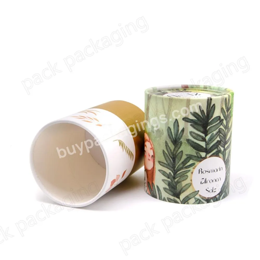 Luxury Custom Logo Kraft Paper Cardboard Gift Tea Bag Packaging Paper Cylinder Tube Box