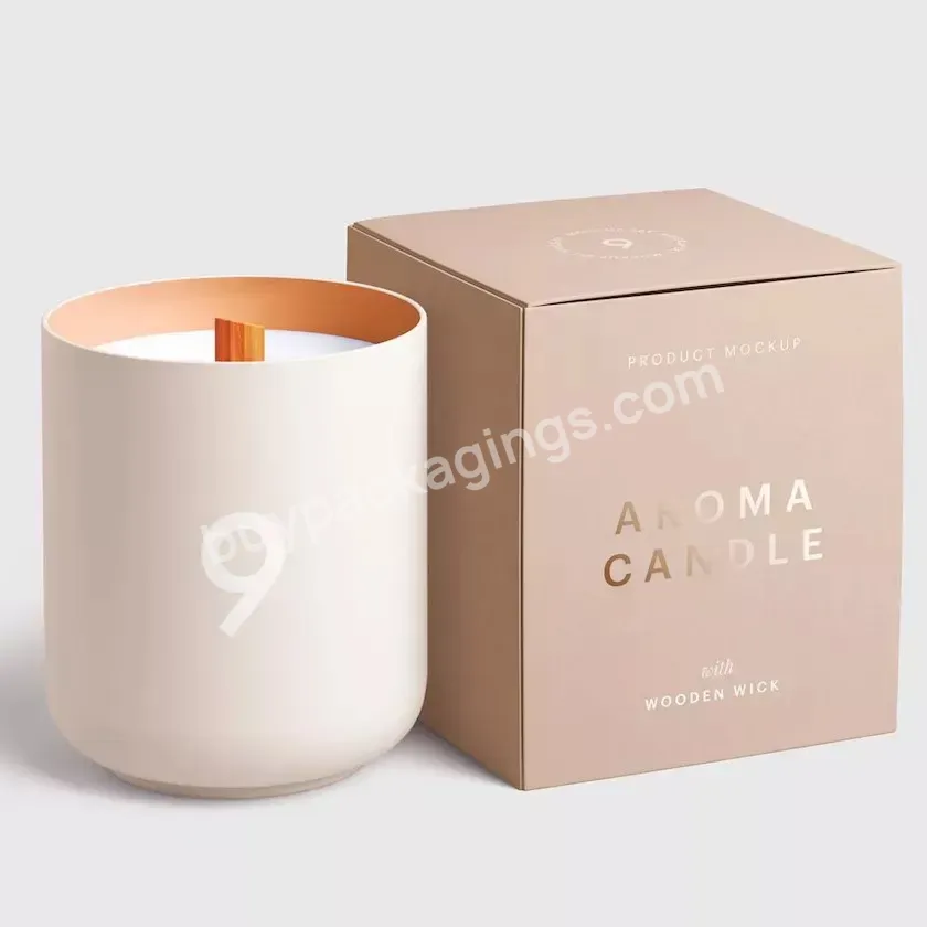 Luxury Custom Logo Paper Cardboard Candle Box Rigid Candle Gift Box Candle Packaging Box With Insert