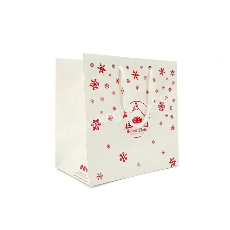 Luxury Custom Logo Polka Dots Stamping Printed Shopping Bags With Logos White Gift Paper