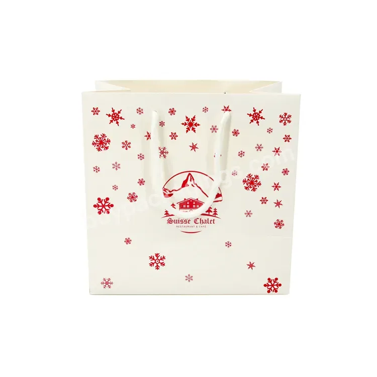 Luxury Custom Logo Polka Dots Stamping Printed Shopping Bags With Logos White Gift Paper