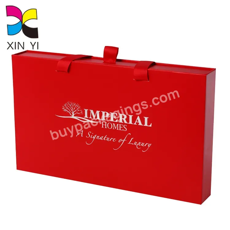 Luxury Custom Logo Print Cosmetic Hair Bundle Extension Storage Pack Drawer Box Gift Wig Packaging Box With Ribbon Handle