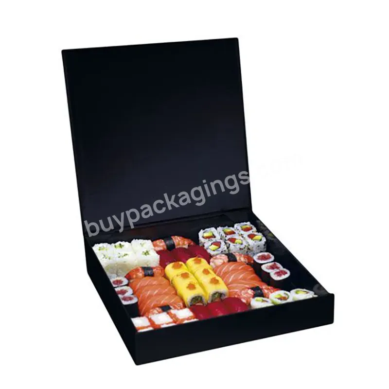 Luxury Custom Logo Printing Food Grade Paper Cardboard Collapsible Folding Gift Takeaway Sushi Togo Box