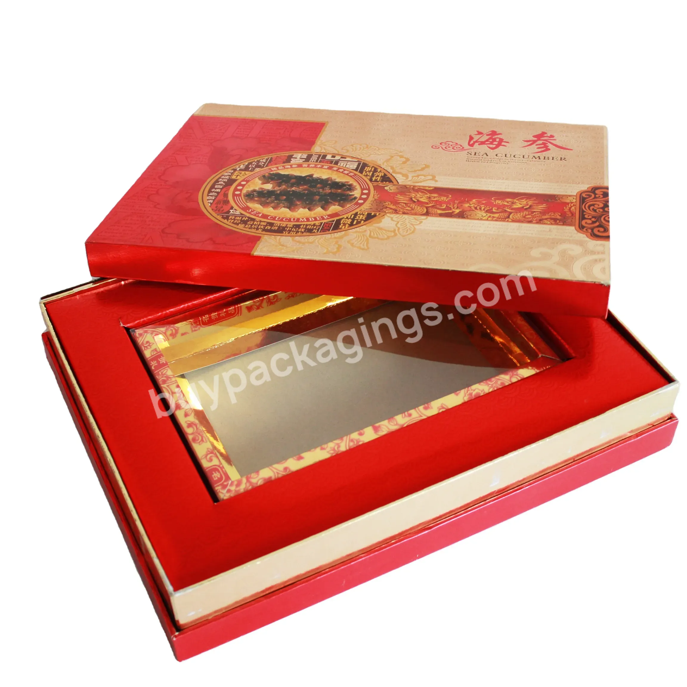Luxury Custom Logo Uv Waterproof Cardboard Paperboard Paper Frozen Food Packaging Gift Seafood Box With Lid