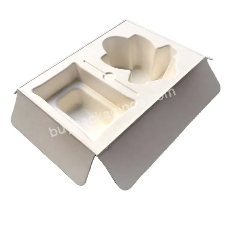 Luxury Custom Pack Gift Packaging Box Tray Molded Fiber Pulp Inner Tray Sugarcane Pulp Packaging