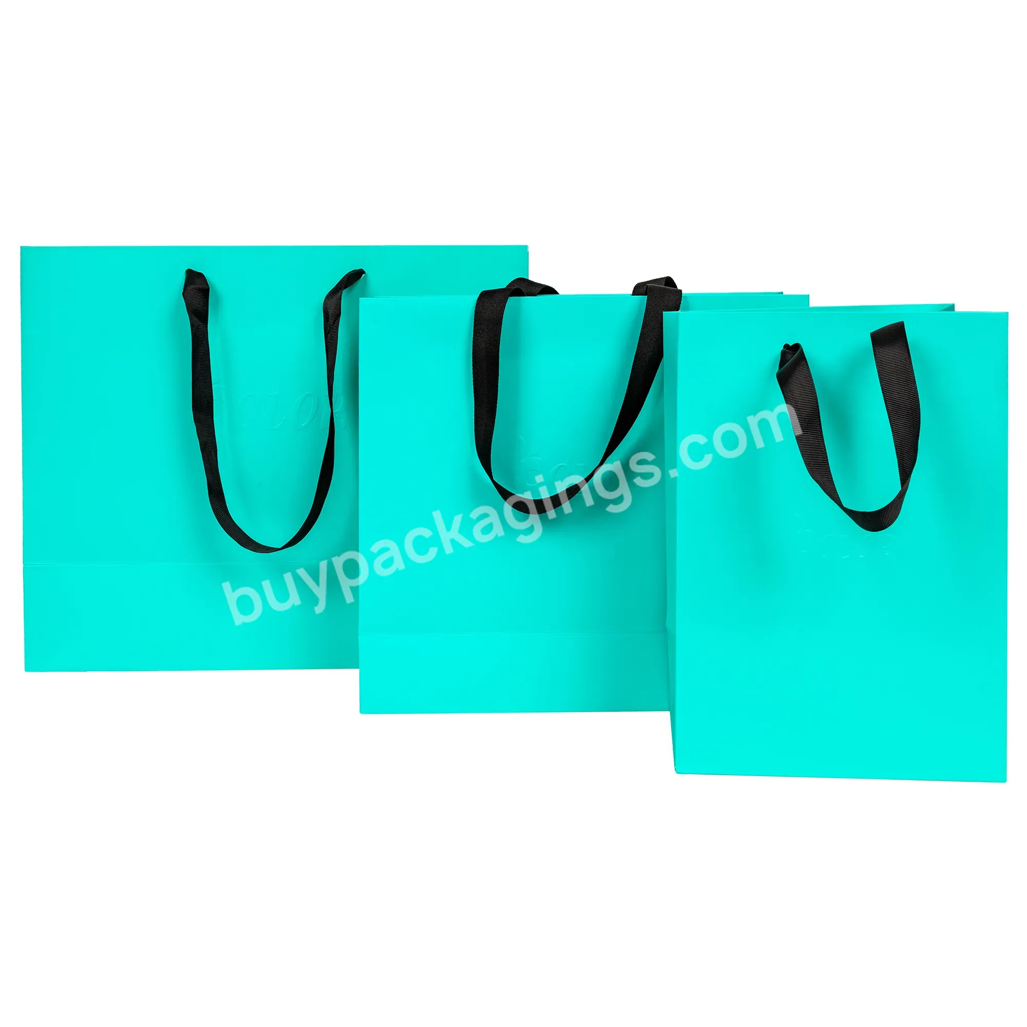 Luxury Custom Printed Laminated Shopping Gift Packaging Paper Bag With Logo