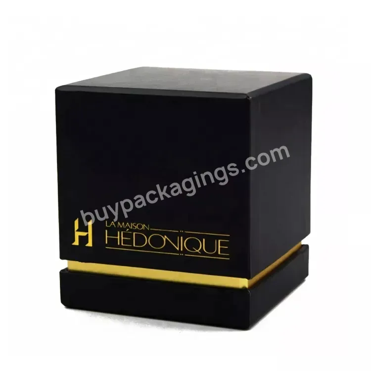 Luxury Custom Printed Paper Cardboard Perfume Gift Box Cosmetic Packaging Black Paper Box