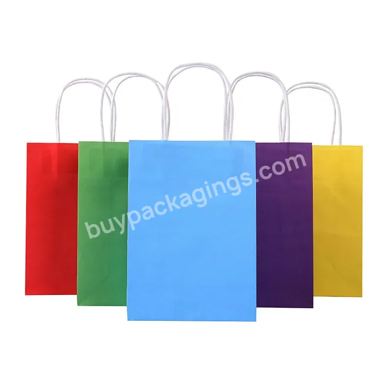Luxury Custom Size / Logo / Handle Kraft Paper Shopping Bag Gift Bag With Handle